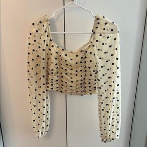 Polka Dot Long Sleeve Women's Top